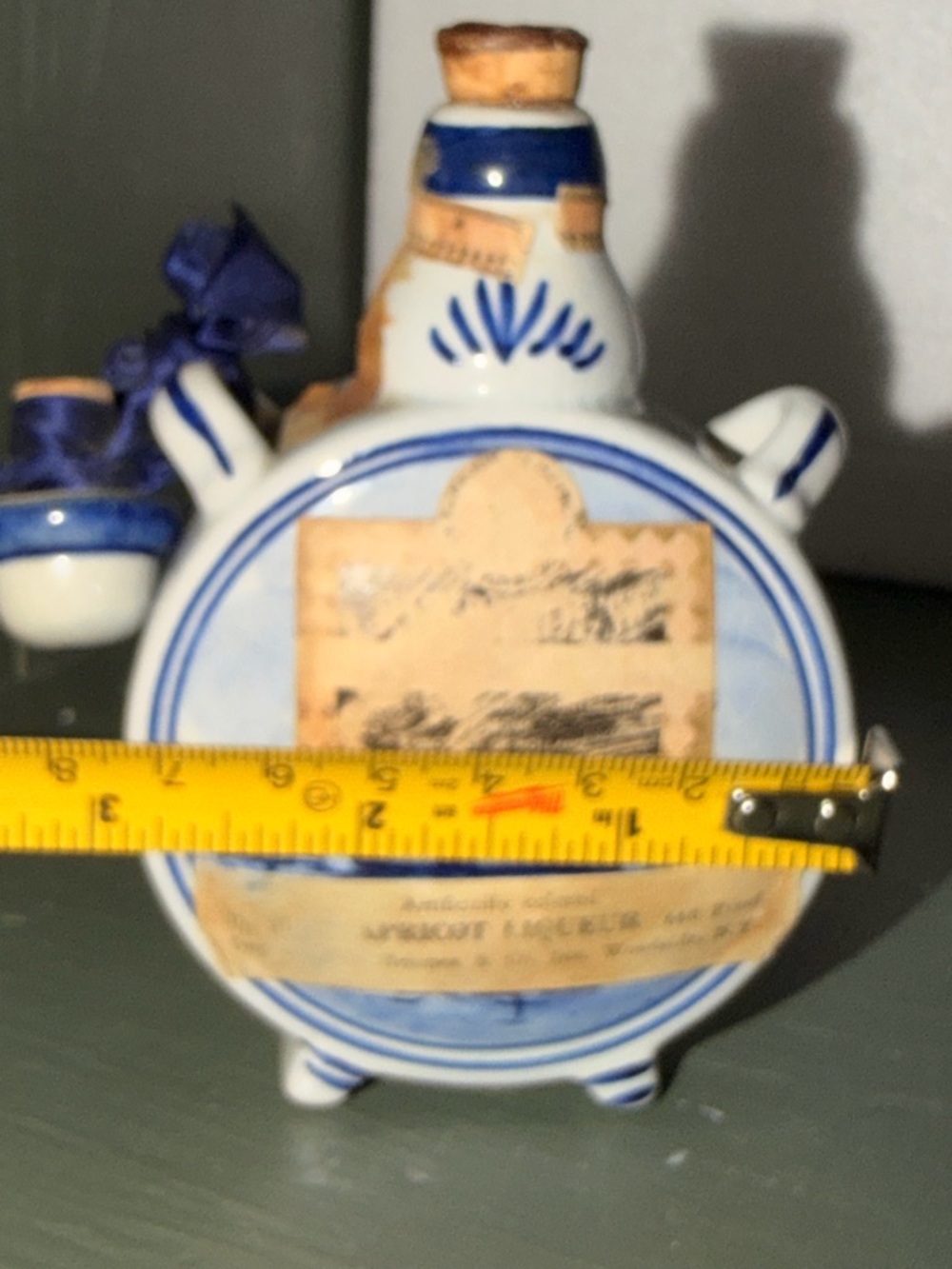 Delft blue HandPainted Small porcelain Holland Canteen Bottle Rynbende’s - Picture 3 of 5